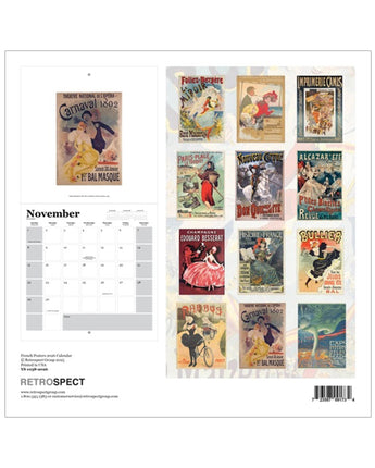 French Posters 2026 Spiral Wall Calendar