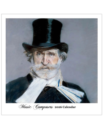 Music Composers 2026 Spiral Wall Calendar