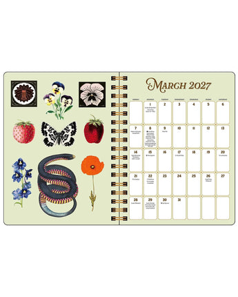 The Antiquarian Sticker Book 2027 Monthly/Weekly Planner Calendar