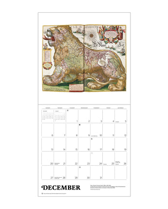 Antique Maps 2026 Wall Calendar