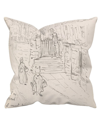 Beatrix Potter: Strolling Down the Street Pillow