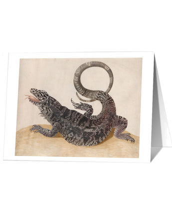 Black Tegu Lizard Notecard