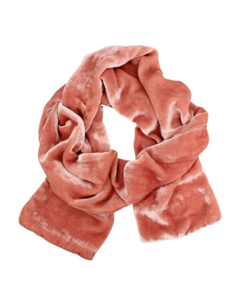 Hibiscus Pink Velvet Scarf