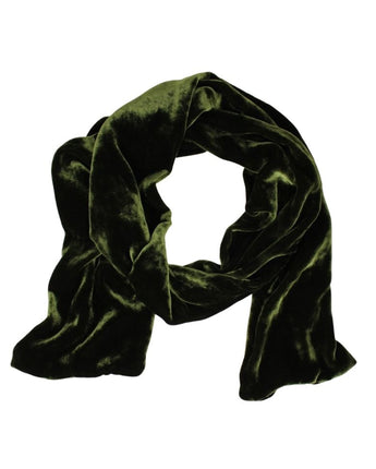 Pine Green Velvet Scarf