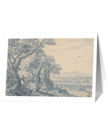 Figures in a Wooded Landscape Notecard