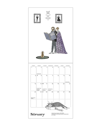 Edward Gorey: Practical Cats 2026 Mini Wall Calendar