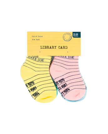 Kids Library Card Sock Set