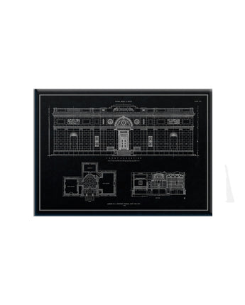Morgan Library Blueprint Magnet