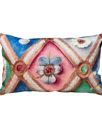 Floral Border Pillow