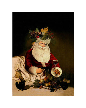 Bacchus Santa Holiday Boxed Notecards