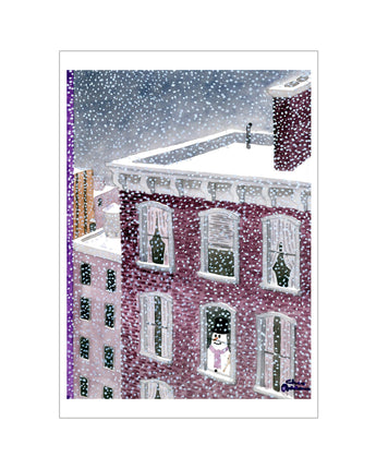 Charles Addams: Brownstone Snowman Boxed Holiday Cards