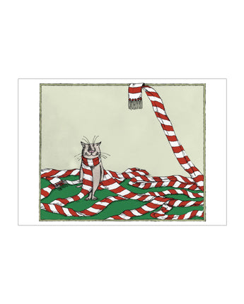Edward Gorey: Scarf Cat Holiday Cards