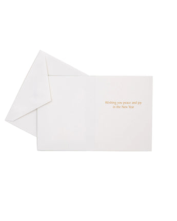 Green Marbled Gold Tree Holiday Boxed Notecards