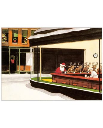 Santa Cafe Holiday Boxed Notecards
