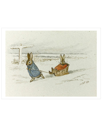 Peter Rabbit Sledding Holiday Boxed Notecards