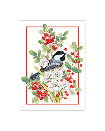 Red Berry Bird Holiday Cards