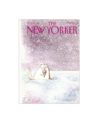 Snow Cat New Yorker Holiday Cards