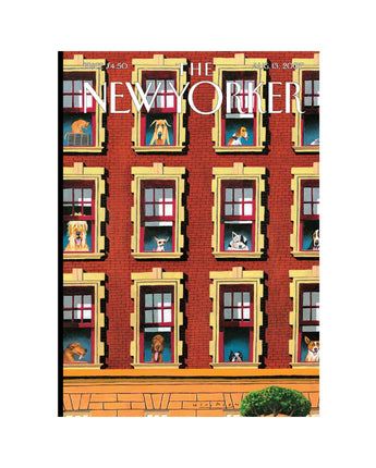 Doggies in the Windows New Yorker Cover Notecard