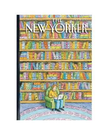Laptop in a Library New Yorker Cover Notecard