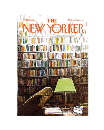 Late Night at the Library New Yorker Cover Notecard