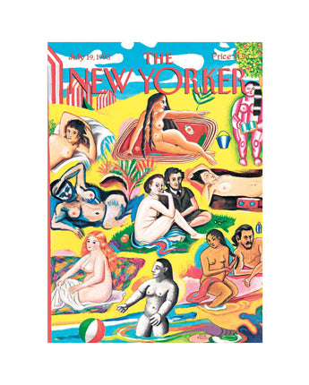 Painted Bathers New Yorker Cover Notecard