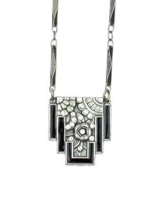 Art Deco Geometric Pendant Necklace