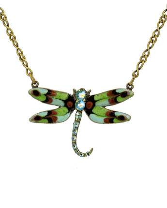 Earth Dragonfly Necklace