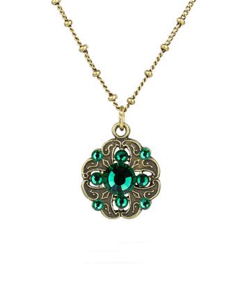 Emerald Filigree Necklace