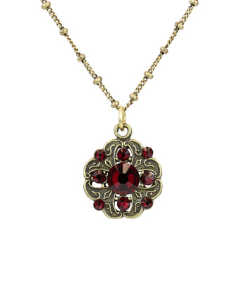 Crimson Filigree Necklace