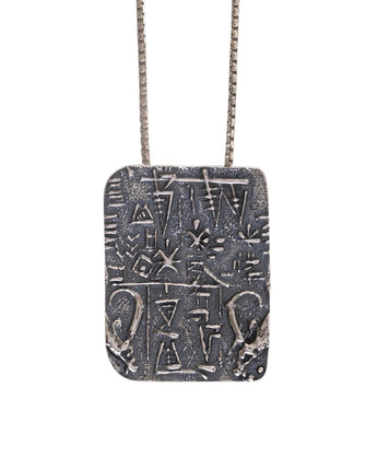 Mesopotamian Inscription Pendant Necklace