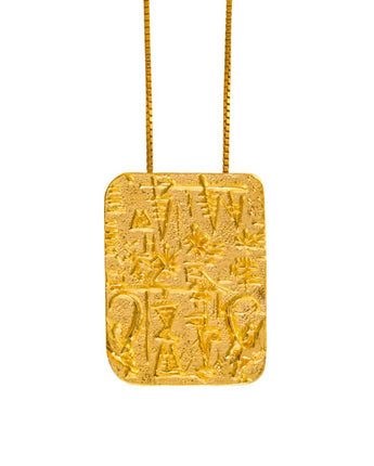 Mesopotamian Inscription Pendant Necklace