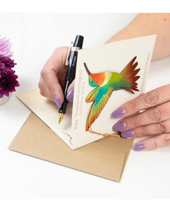 Ruby-Throated Hummingbird Ornament Notecard