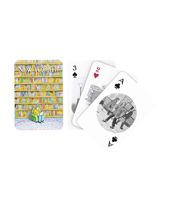 The New Yorker Book Lover Cartoons Playing Cards