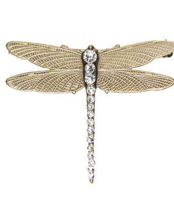 Crystal Dragonfly Pin