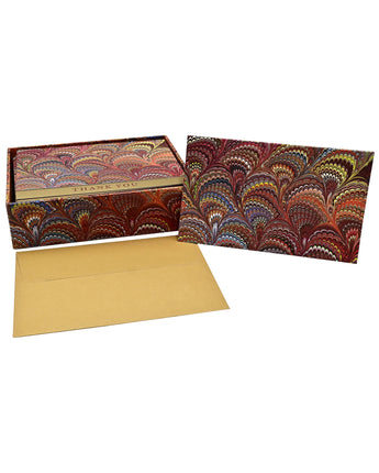 Marbled Paper Thank You Boxed Notecards