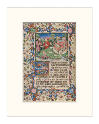 King David in a River Matted Print