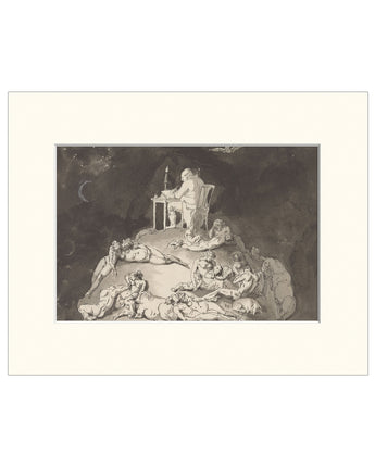 Abildgaard: Sergel on the Globe Matted Print