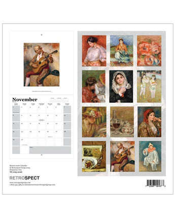 Renoir 2026 Spiral Wall Calendar