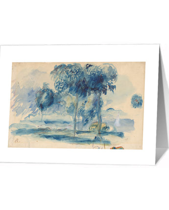 Renoir Trees at the Edge of a Lake Notecard