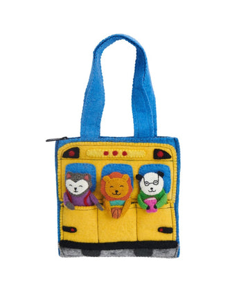 School Bus Puppet Bag