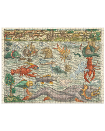 Sebastian Münster: Sea Monsters 1000 Piece Puzzle