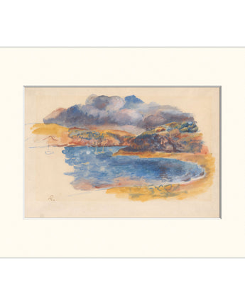 Renoir: Storm Clouds over a Lake Matted Print