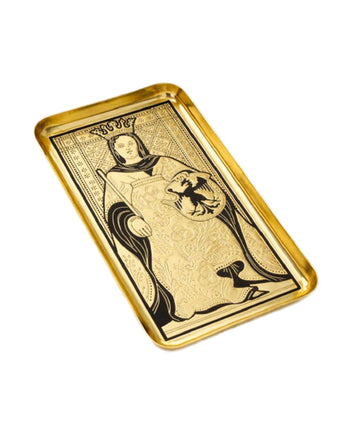The Empress Card Brass Tray