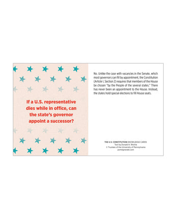 The U.S. Constitution Quiz Deck Knowledge Cards