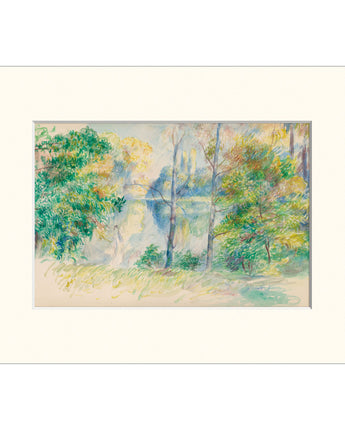 Renoir: View of a Park Matted Print
