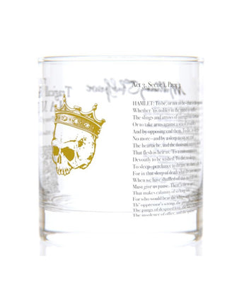 Shakespeare's Hamlet Rocks Glass