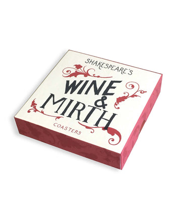 Shakespeare's Wine & Mirth Coaster Set