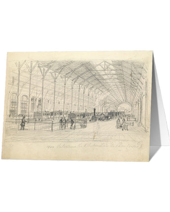 Interior of the Gare du Nord, Paris Notecard