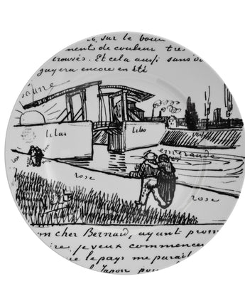 Van Gogh Langlois Bridge Letter to Bernard Decorative Plate